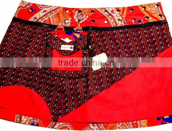 2017 Best Selling Designer Ladies Chilly Grapes Wrap Skirt Reversible Wholesale photo-4