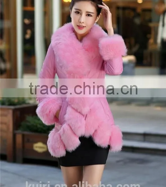 New Fashion Winter Jacket Women Luxurious Fake Fox Fur Collar Long Leather Jacket PU Slim Parkas For Women Coat Ladies Down photo-4