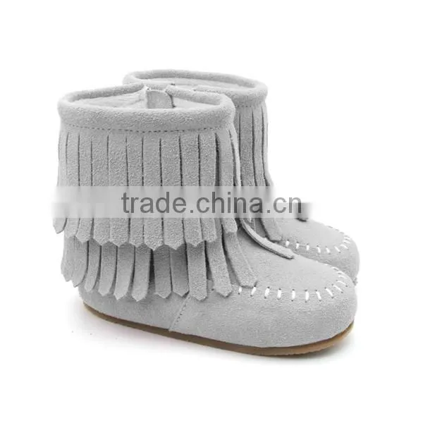 Snow Boots Grey Suede Kids Fashion Winter Boots photo-6