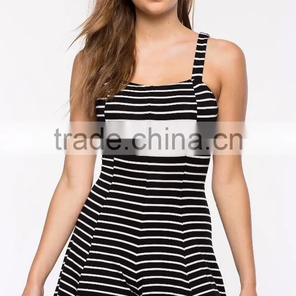 2016 Guangzhou Summer Sleeveless Women Stripe Adult Romper Wholesale photo-3