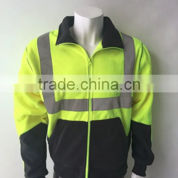 Two-color High Visibility Polar Jacket With Reflective Tapes Meet AS/NZ 1906.4:2010