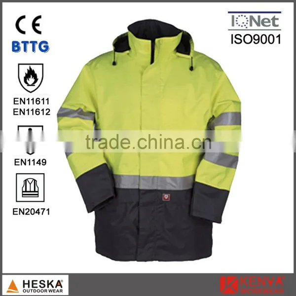 Hi Vis Long Jacket Men Protective Clothes Fireproof Covers photo-2