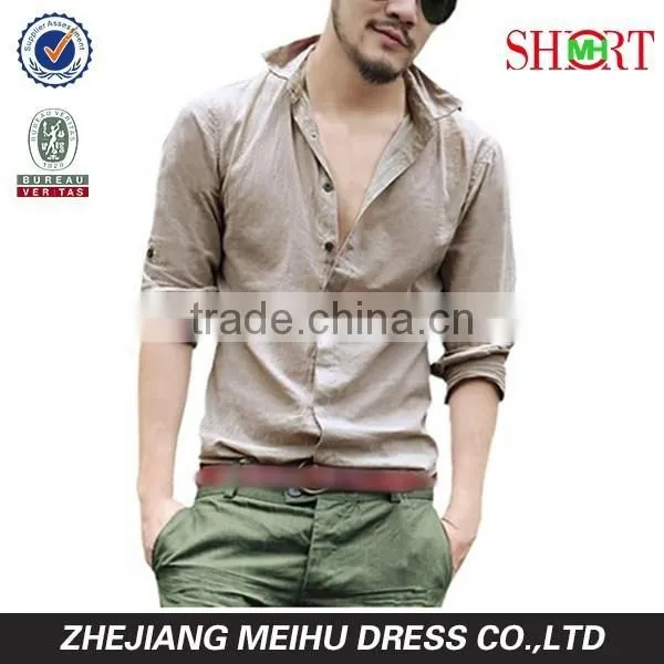 Hawaii Styling Men's Cotton Linen Blend Shirts Ultra Light Colorful Shirts photo-3