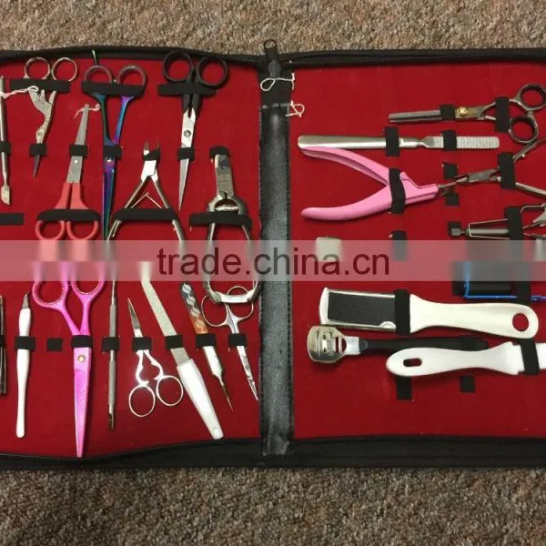 New 25pc Pedicure / Manicure Set Nail Clippers Cleaner Cuticle Grooming Kit Case