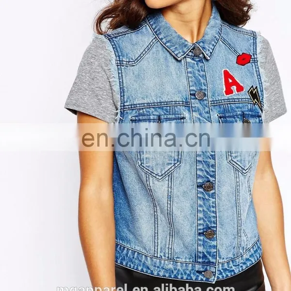 2016 Latest New Design Waistcoats Online Denim Waistcoats photo-4