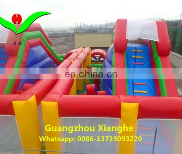 Stock and Promotion Inflatable Obstacle Challeage Bouncy Castles Inflatable 14X10X5m photo-5