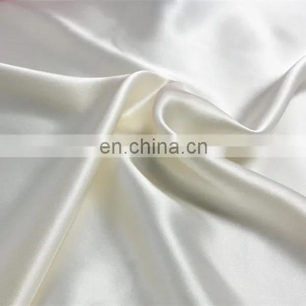 Plain Dyed White 100% Organic Natural Silk Charmeuse Fabric