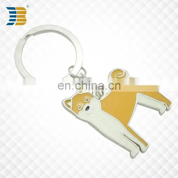 3D Dog Shape Custom Made Metal Keychain photo-2