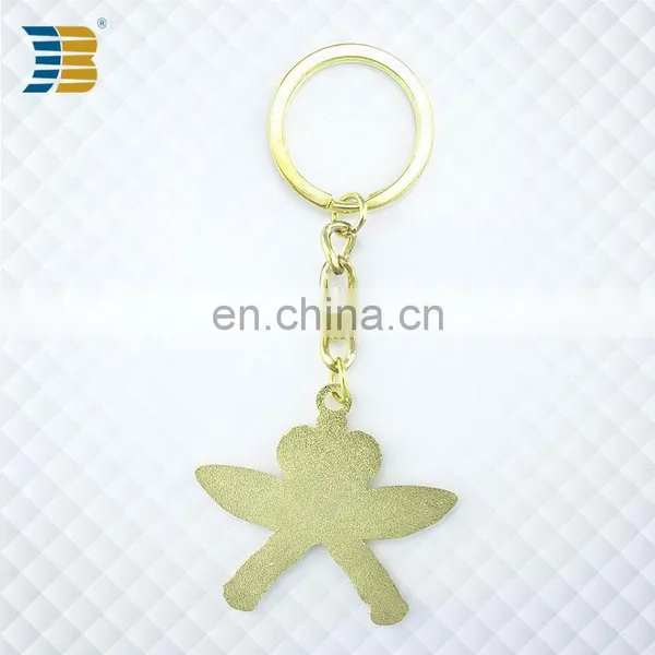 Tennis Rackets Shape Custom Metal Gold Plating Keychain photo-2
