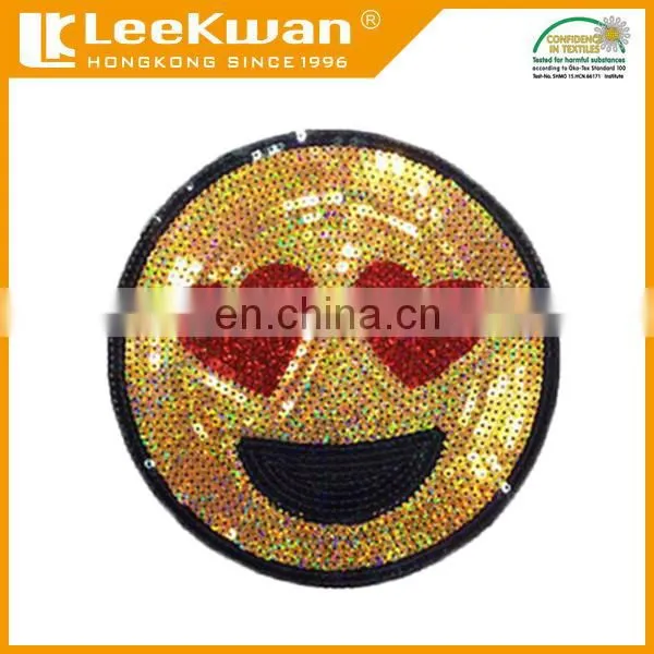 Emoji Sequin Patch, Sequin Embroidery Patch, Sequin Applique photo-6