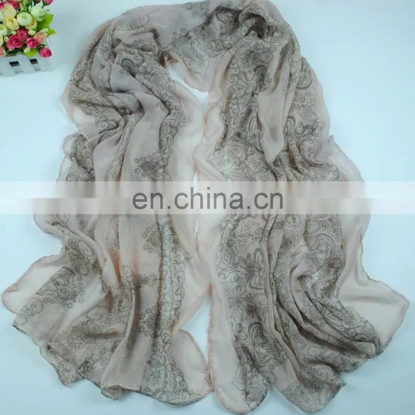 New Design Fashion Lady Voile Scarf Custom Printed Long Scarf photo-3
