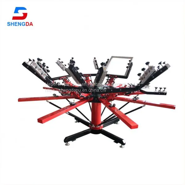 Manual DIY Full set 6 color 6 station t-shirt silk screen printing machine kit all stuff including
