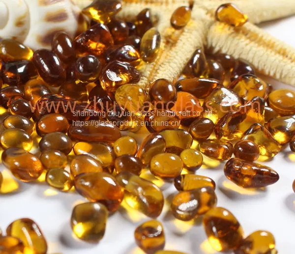 Shandong Zhuyuan Export Recycle Glass Bead Intermix 1-3mm3-6mm6-9mm Orange Yellow Aggregates Glass Bead