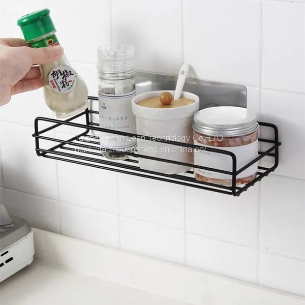 Japanese-style Wrought Iron Wall-mounted Racks Bathroom/kitchen Storage Rack Storage Shelf Shower photo-4