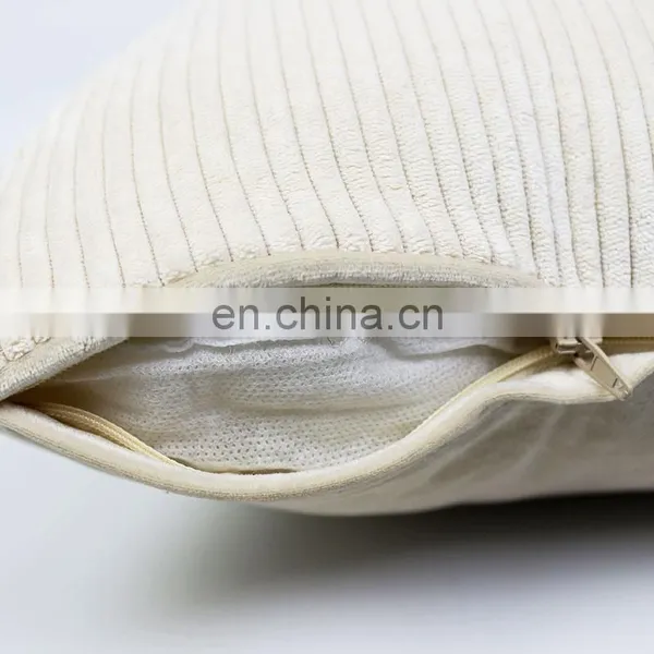 Super Soft Decor Throw Pillows Striped Velvet Cushion Cover Decorative Square Striped Warm Pillow Cases photo-4