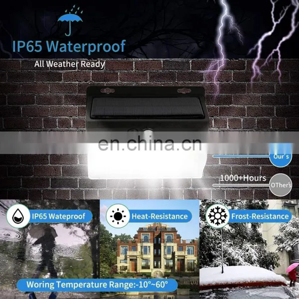 206 LEDsuper Bright Outdoor IP65waterproof Sensor Solar Light for Garden photo-4