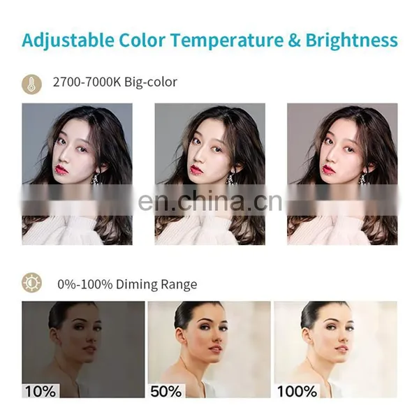 High Quality Led Selfie Ring Light 18 Inch for Ring Light Photography Streaming Video Tiktok With 3 Phone Clips photo-7