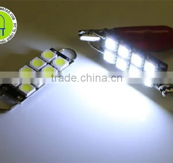 8SMD 1210 3528 1.72" 41mm 211-2 212-2 214-2 561 Rigid Loop Festoon LED Bulbs For Car Side Door Courtesy Lights, Xenon White photo-3
