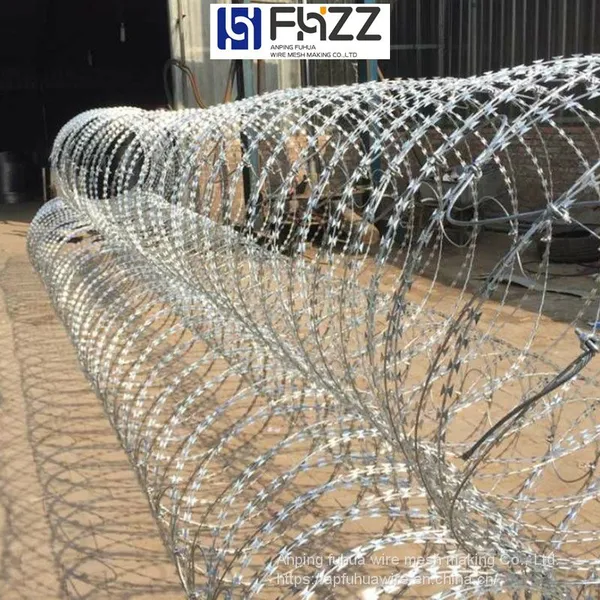Hot Dipped Galvanized Razor Barbed Wire Fence for Borderline Epidemic Prevention and Isolation photo-3
