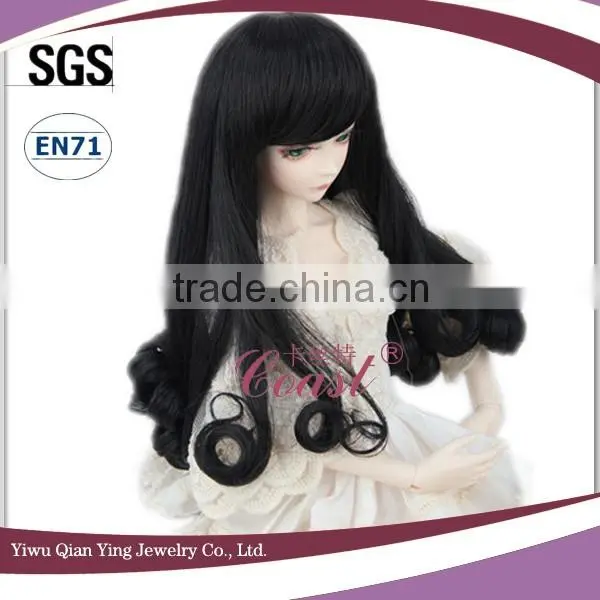 Long Synthetic Black Curly Bjd Pullip Doll Wigs photo-3