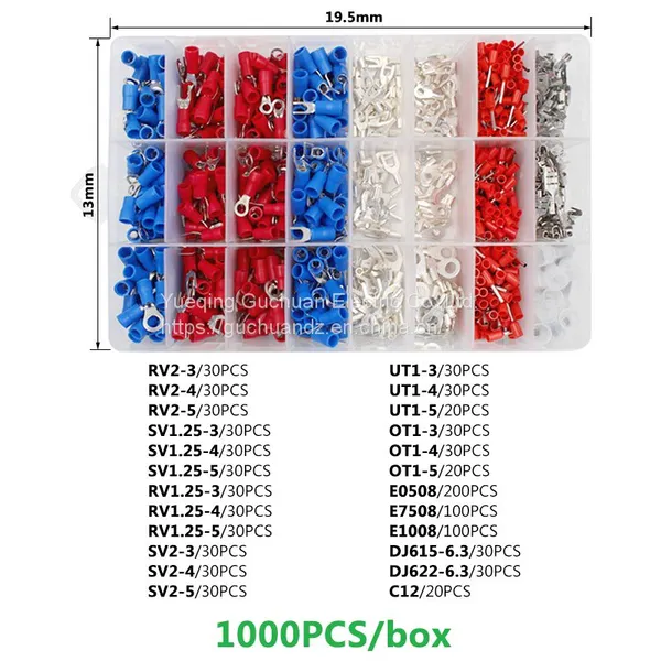 Tube Terminal 24 Models 1000pcs Combination Set Cold Press Terminal Factory Direct Sales photo-5