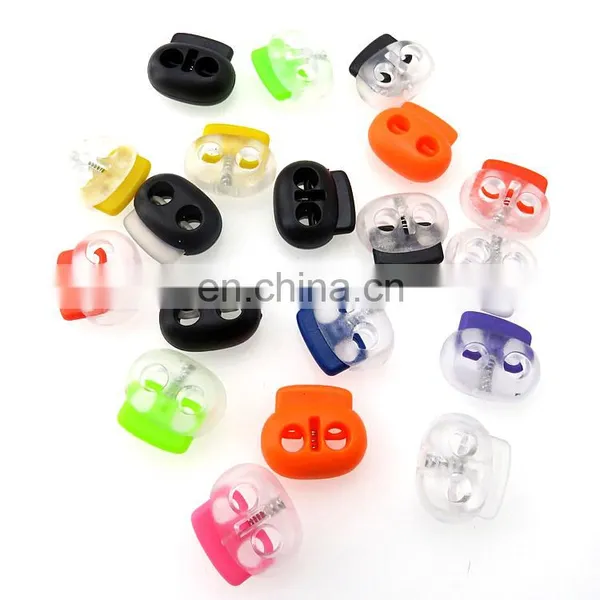 Wholesale Plastic Button Transparent Spring Buckle Elastic Adjustment Stopper Rope Pig Nose Buckle photo-4
