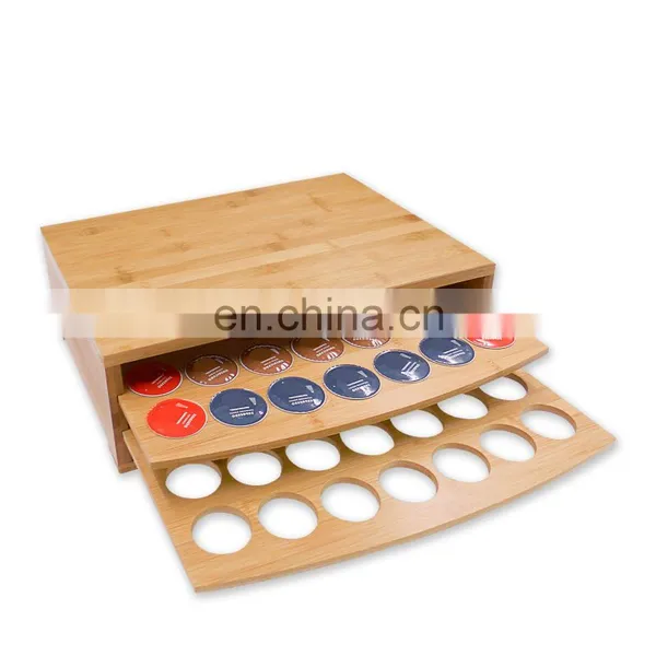 Natural Bamboo Material Coffee Capsule Holder Coffee Filter Holder For Wholesale