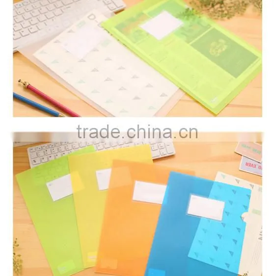 Hot Sell A4 Colorful Clear Plastic File Folder With Card Holder photo-5