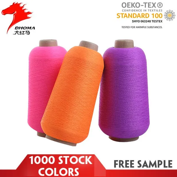 1000 Stock Colors 70D/24F/2 Nylon Yarn High Stretch Nylon Dty Yarn Hank Dyed Polyamides 6 Yarn for Elastic Webbing photo-3