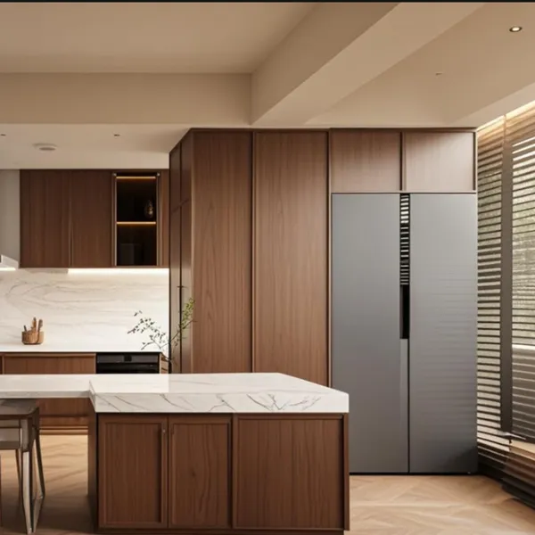Hangmei Black Walnut Color Solid Wood Paint-free Board, 15/18/20mm Thick Large Board With Pure Rubber Wood Finger-jointed Board as Substrate photo-3
