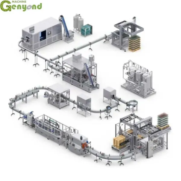 Automatic Pet Bottle Natural Drinking Water Bottling Line Mineral Pure Complete Plant Soft Drinks Water