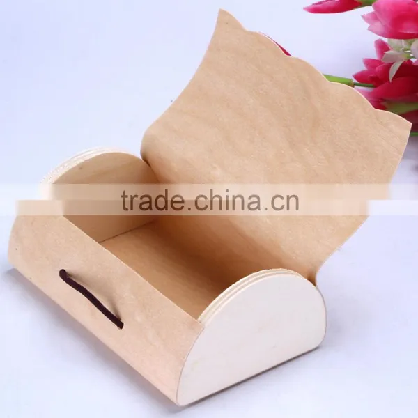 2016 Pretty Wooden Bark Gift Box With Elastic Enclosure,Wooden Birch Veneer photo-3