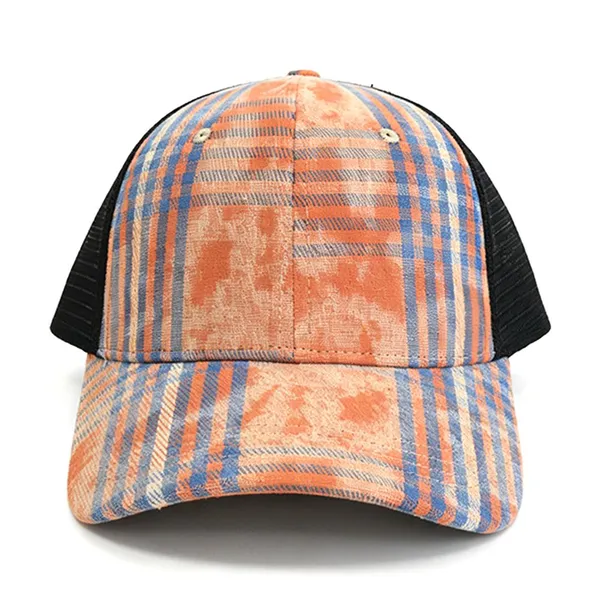 Summer Printed Logo Trucker Mesh Cap Breathable Mesh Back Sun Protection Hat