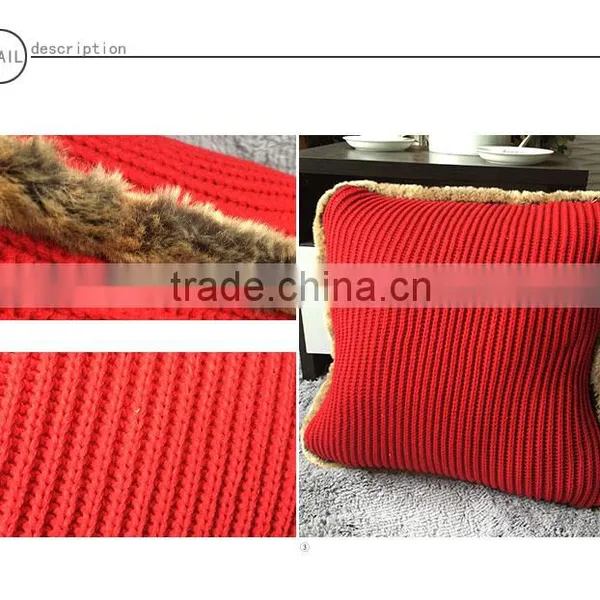 Knitted Patchwork Latest Design Sofa Cushion Cover photo-5