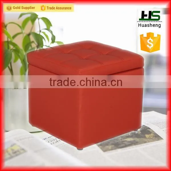Storage Leather Ottoman Pouf photo-2