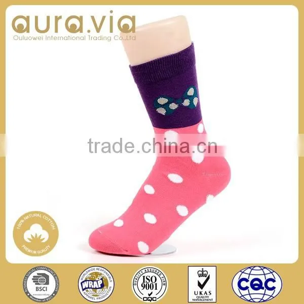 Professional OEM/ODM Factory Supply Dot Bowknot Shape Women Sock photo-3