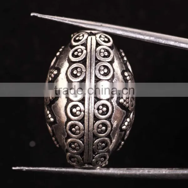 Oval Shape Pure 925 Solid Sterling Silver Wholesale Beads photo-2