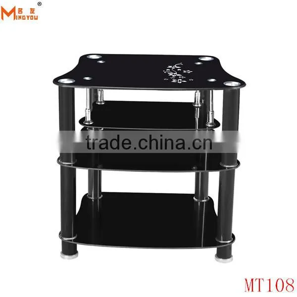 Simple Model Painting Tempered Glass tv Stands
