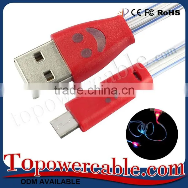 2016 New Premium High Quality LED Light-UP USB To Micro USB V8 Charging Cables photo-3
