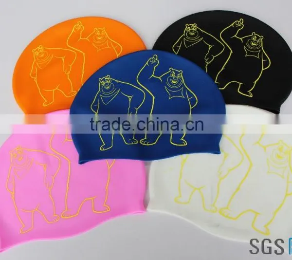 Kids Adults Size Factory Price Humanized Design Original Custom Waterproof Swimming Cap Swim Caps photo-3