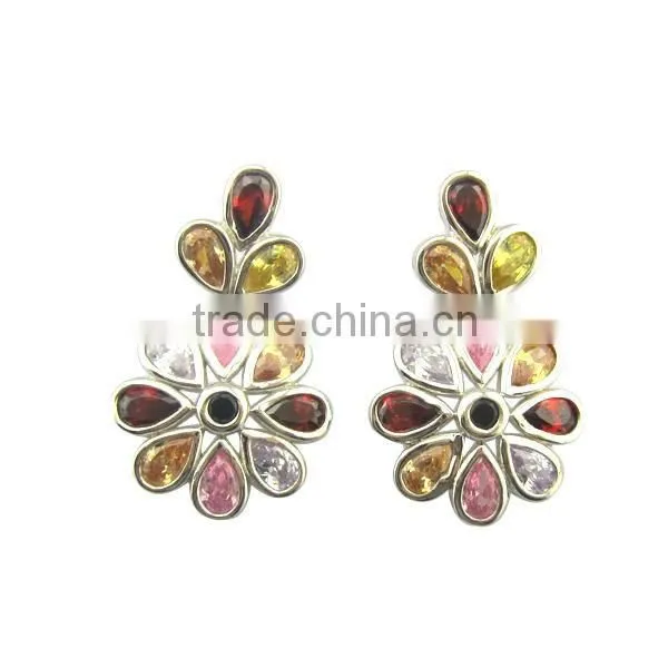 Colorful CZ Fashion Jewelry Set photo-2