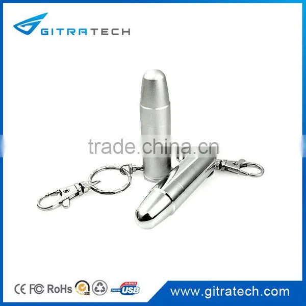 2016 Promo Gift USB 2.0 Gold Metal Bullet Flash Memory Storage Stick Pen Drive U Disk 8GB Quality Choice photo-2