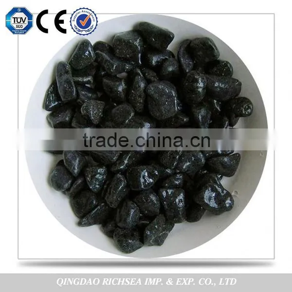 Filling At The Price Cheap Black Natural Stone Pebble Stone photo-4