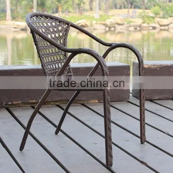 Cheap Outdoor Rattan Round Dining Table and Stackable Chair Sets photo-5