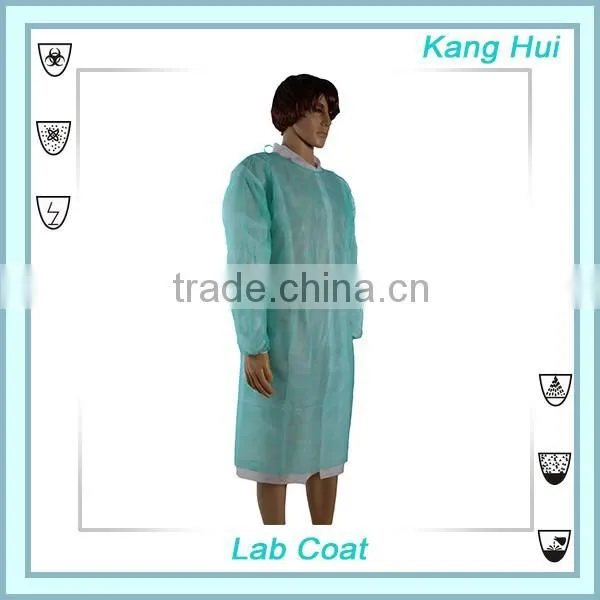 Non Woven Dispoable Dark Green Elastic Cuffs Surgical Gown photo-2