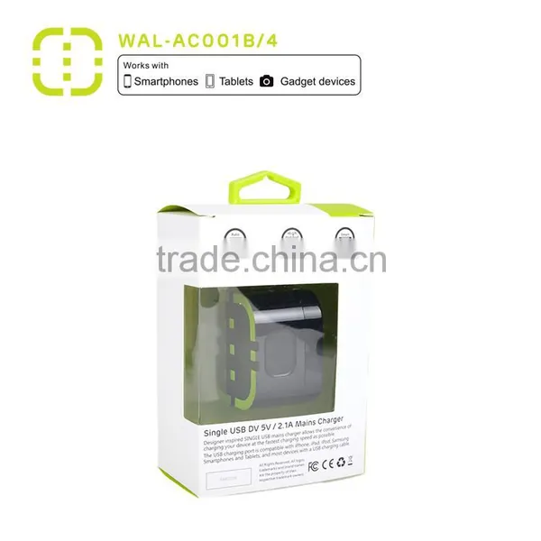 2016 Walnut MFI Certificed 2.1A USB Main Charger With Colorful Box photo-6