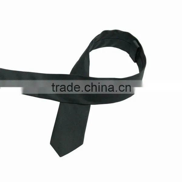 Black skinny tie/polyester necktie