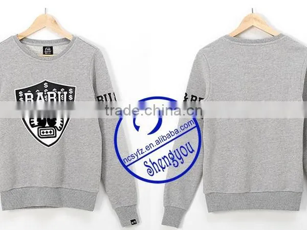 2015 Custom Mens Plian Long Sleeve Pullover Hoodie Sweatshirts With Printed photo-6
