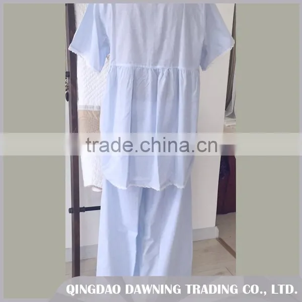 Factory Price White Cotton Plus Size Women Sleepwear Nightgown photo-2