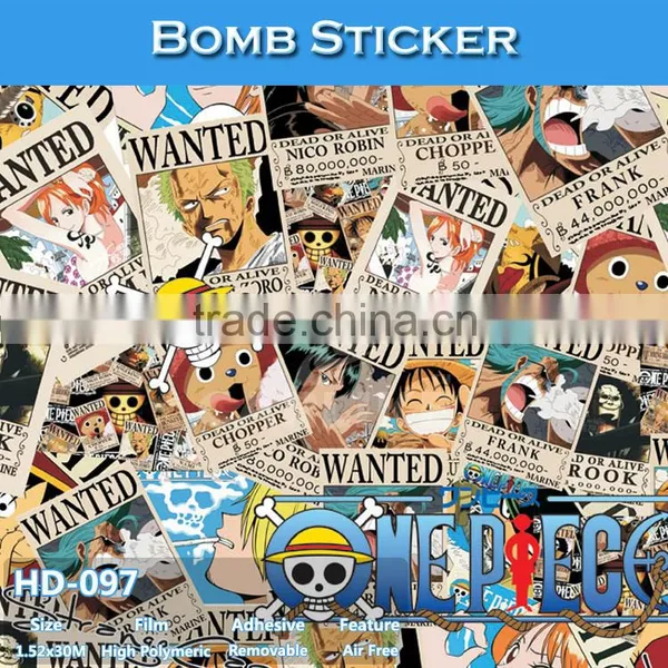 HD-092 CARLIKE Air Bubble Free High Quality Car Wrapping Skull Bomb Sticker photo-6